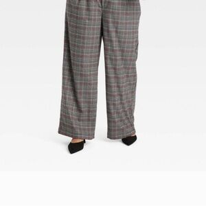 AVA & VIV Women’s High-Rise Fitted Ankle Pants in a multi-color plaid pattern 20